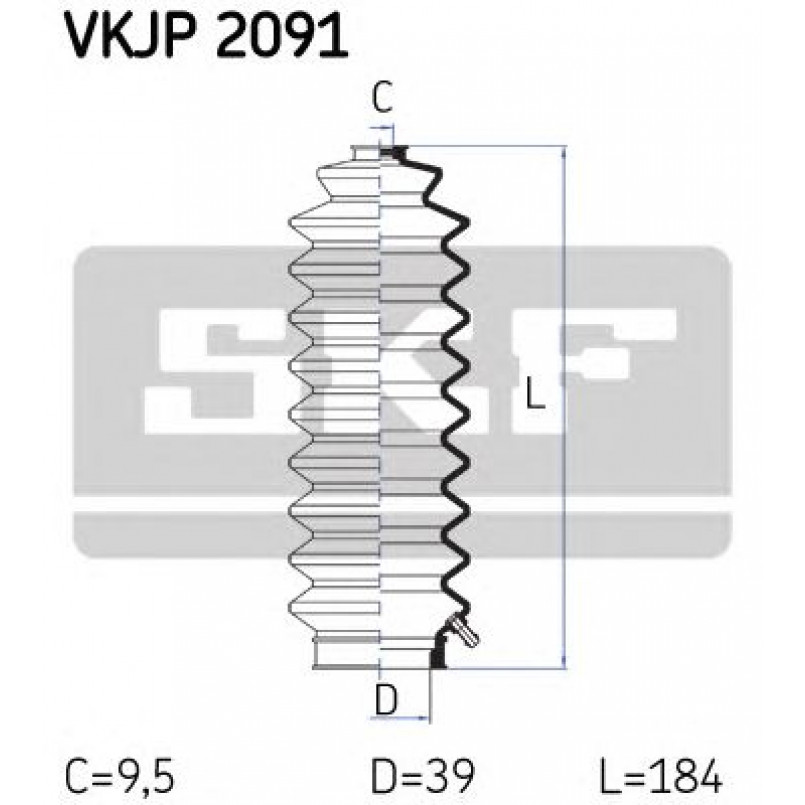 VKJP 2091 SKF - Пильовик привідного валу